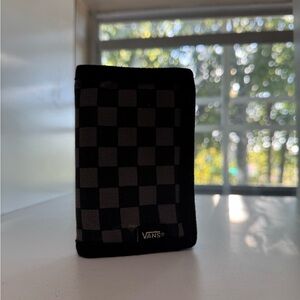 Vans Black and Gray Checkered Wallet